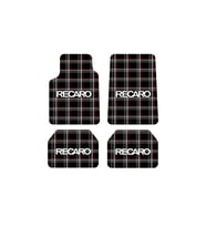 OEM Recaro Ekose Tasarımlı Dijital Baskılı 4 Parça Üniversal Halı Paspas Seti