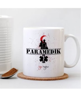 Kişiye Özel Mesleki Paramedik Beyaz Kupa Bardak