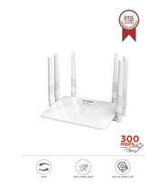Torima WR50Q Beyaz Kablosuz 300Mbps WiFi Router 6 Güçlü Anten Geniş Kapsama 2.4GHz 4 Portlu