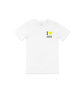 I Love Kiew Cep Logo Tasarımlı Beyaz Tişört