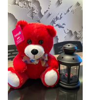 SELAY TOYS OTURAN KIRMIZI AYI PELUŞ OYUNCAK 30cm