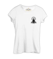 Yoga - Lotus Logo Beyaz Kadın Tshirt