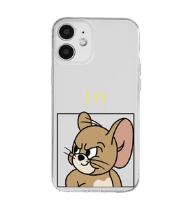 Iphone 12 Uyumlu Tom ve Jerry Tasarımlı Şeffaf Telefon Kılıfı