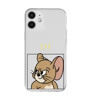 Iphone 12 Uyumlu Tom ve Jerry Tasarımlı Şeffaf Telefon Kılıfı