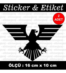 kartal kanat  etiket sticker - 2 adet çıkartma araba motosiklet kask atv tablet pc buzdolabı otomobil bilgisayar uyumlu