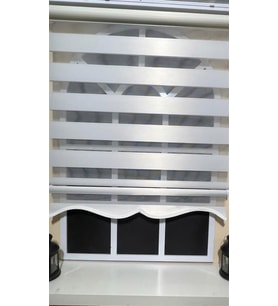 Zebra Stor Perde Beyaz Etek Dilimli STB-400-V01