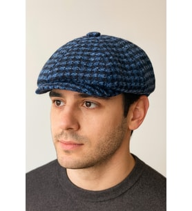 Kışlık Özel Kumaş Yünlü Peaky Blinders Model Dökümlü Unisex Yünlü Kasket Şapka