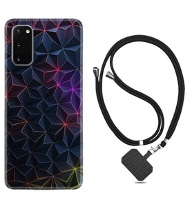 Samsung A02S A03S A10 A12 A13 A21S A22 Kılıf Boyun Askılı Silikon Renkli Prizmalar 1783