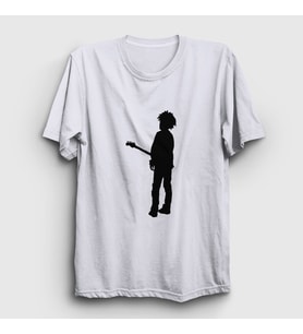 Presmono Unisex Beyaz Guitar Robert Smith The Cure T-Shirt 452918tt (Beyaz)