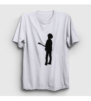 Presmono Unisex Beyaz Guitar Robert Smith The Cure T-Shirt 452918tt (Beyaz)