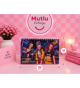 K POP SPİRALLİ STİCKER DEFTERİ