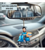 Kişiye Özel Karikatür Erkek Ayna Süsü – Araç İçi Esprili Hediyelik
