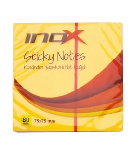 İnox Postit 75X75 80 Yaprak Fosforlu Turuncu - 3 adet
