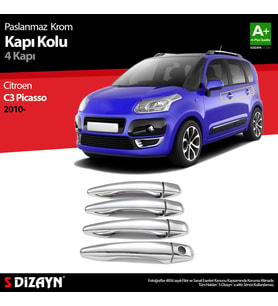 Citroen C3 Picasso Krom Kapı Kolu 4 Kapı 2010-2017