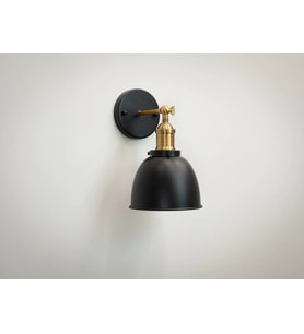 RİOLİGHT RETRO,VİNTAGE,RUSTİK ESKİTME MAFSAL,TİJ SİYAH BAŞLIK 1XE27 DUYLU TEKLİ METAL DUVAR APLİK