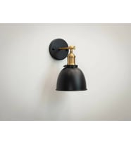 RİOLİGHT RETRO,VİNTAGE,RUSTİK ESKİTME MAFSAL,TİJ SİYAH BAŞLIK 1XE27 DUYLU TEKLİ METAL DUVAR APLİK