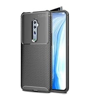 Oppo Reno 10X Zoom Karbon Desenli Negro Silikon Kılıf (Siyah)