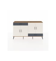 Arges Konsol 5 Raflı 2 Çekmeceli 4 Kapaklı 176x30x99 Çam-Aytaşı/Antrasit