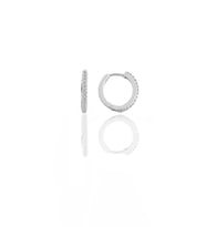 Söğütlü Silver Gümüş rodyumlu zirkon taşlı 12 mm halka küpe