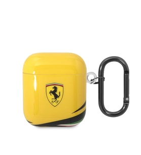 Apple Airpods Kılıf Ferrari Orjinal Lisanslı IML Baskılı Klasik Logolu TPU Kılıf