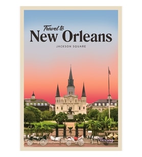 New Orleans Tablo Ahşap Poster Dekoratif