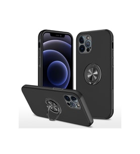 Çınarcık Dev iPhone 12 Pro Max Kılıf Elit Yüzüklü Kapak - Gümüş