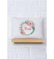 Pia Baby Premium %100 Pamuk İsme Özel Kız Bebek Yastık Kılıfı 35*45 cm 5013-12