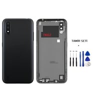 Samsung Galaxy A01 - SM-A015 FULL Kasa Arka Kapak Takım SİYAH - TAMİR SETİ