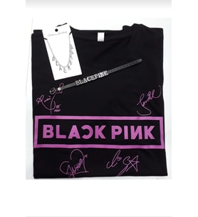 Blackpink Unisex Owersize T-shirt Kolye Bileklik Set