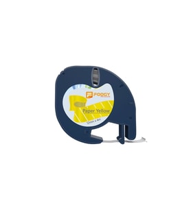 Dymo Muadili Kağıt Şerit Etiket Sarı Çizgi Desen 12 Mm X 4 Mt