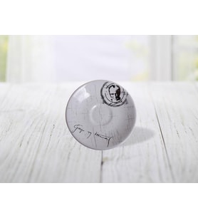 Keramika 14 cm Beyaz Atatürk İmzalı Çay Tabağı Beyaz 004 (Karışık)