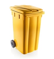 Omnipazar SY-6510 Tekerlekli Kapaklı Plastik Çöp Konteyneri 240 lt