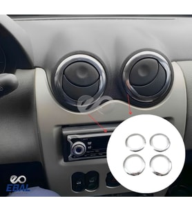 Dacia LODGY Krom İç Havalandırma Çerçeve 4 prç 2012 Üstü P.Çelik