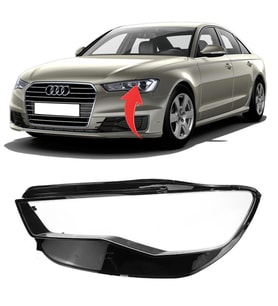 Audi A6 Sol Far Camı Baz Model Tırnaksız 2015-2019