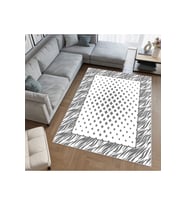 Rovigo Home Dijital Baskı Yıkanabilir Kaymaz Taban Salon Halısı RVG0646 (Gri)