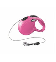 Flexi New Classic Otomatik Pembe İpli Köpek Gezdirme Tasması XSmall 3 Metre