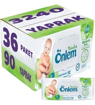 Önlem Islak Havlu Mendil 90 Yaprak Botanika Özlü (36 Lı Set) Plastik Kapaklı 3240 Yaprak