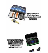 Mey İthalat® Bluetooth Kulaklık Akıllı Saat 7 Kordonlu Metal Kordon Plastik Kordon
