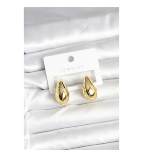Mey İthalat® Gold Renk Damla Küpe 24 mm