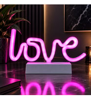 NEON PEMBE IŞIKLI LOVE YAZISI YILBAŞI IŞIKLARI NOEL DEKOR SÜSLEME IŞIĞI LOVE YAZI