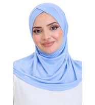 Kadın Hazır Türban Çapraz Tek Parça Pratik Namaz Başörtüsü