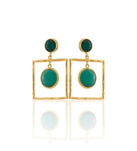 Kadir Jewellery 22 Ayar Altın Kaplama Kadın Sallantılı Küpe -El İşçiliği Ve Hipoalerjenik Küpe-E85