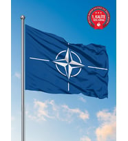 Nato Bayrağı 150x225 cm - Raşel Kumaş 1. Kalite