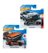 2 Araç Set - Hot Wheels Nissan Skyline 2000 GT-R - Turuncu & Hot Wheels '82 Toyota Supra - Gri (1/64) JJJ50 - JJK28