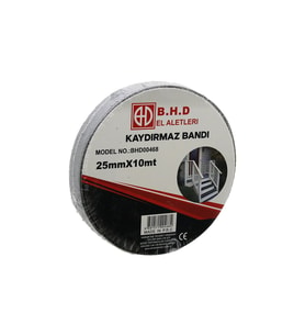 25MM X 10MT KAYDIRMAZ SİYAH BANT (5680)