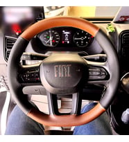 DİKİŞLİ DİREKSİYON KILIFI TABA DERİ NOKTALI DERİ SİYAH DİKİŞLİ FIAT DUCATO İÇİN
