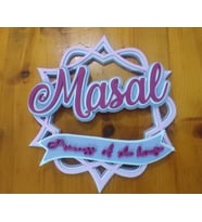 TrendyWoody Ahşap Dekoratif 3 boyutlu Kapı Süsü İsimlik Masal