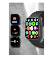Mey İthalat® Akıllı Saat 44mm Çelik Kasa, OLED Ekran ve Gelişmiş Sağlık Takibi