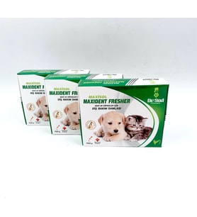 Maxisol Dişlerdeki Tartarı Ve Ağız Kokusunu Giderici Kedi Ve Köpekler Için Damla 3 kutu (Şeffaf)