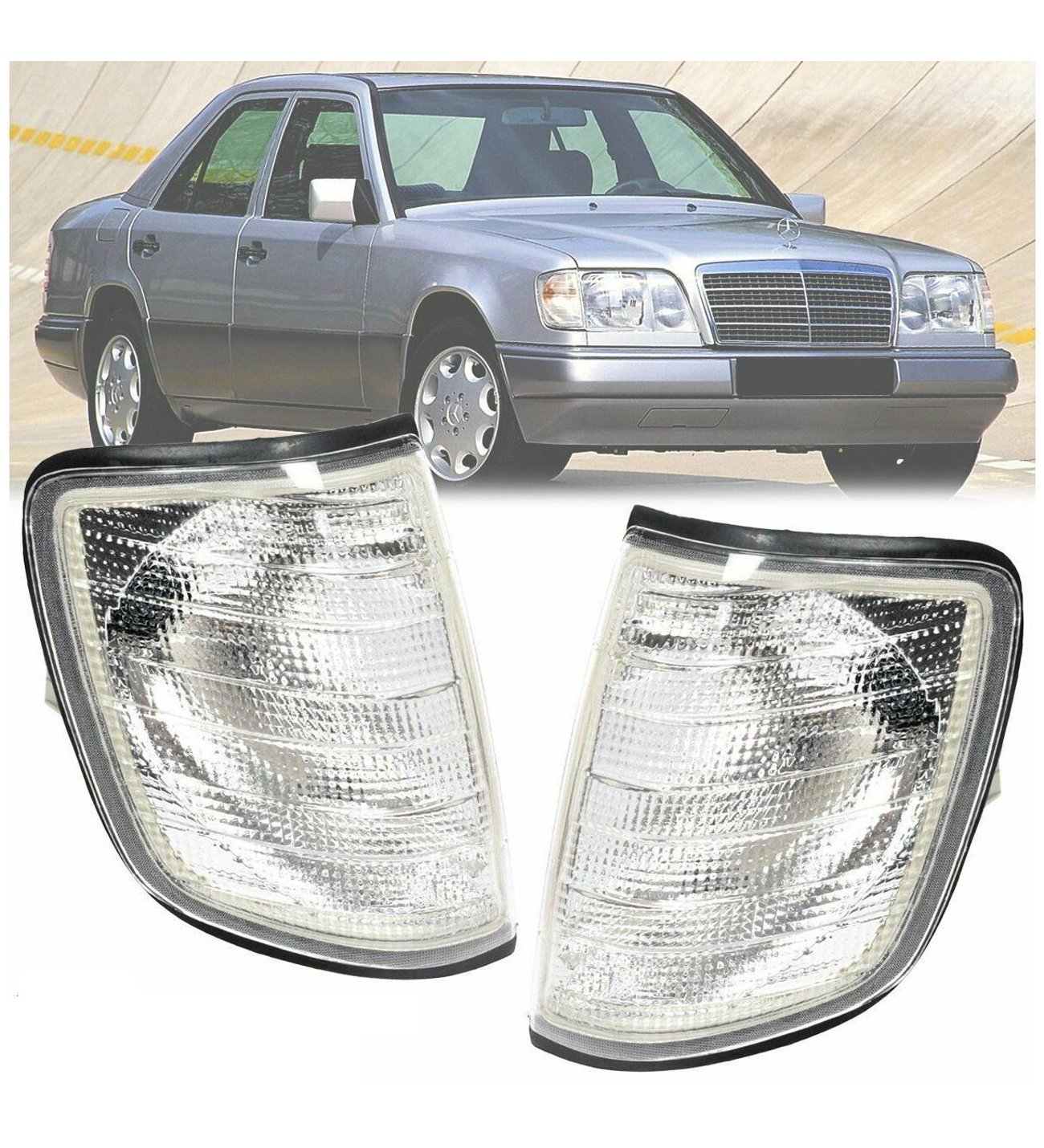 Mercedes W124 E Serisi Sağ Sol Ön Sinyal Lambası Takımı 1993-1
